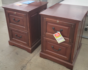 Cherry 2-drawer file cabinets