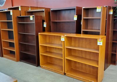 LAMINATE BOOKCASES-VARIED SIZES AND PRICING